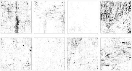 Set of scratches grunge urban background vector illustration over any object. Concrete white texture, plaster wall, grunge background. 