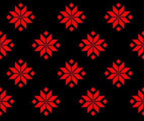 Fire symbol of Belarusian ornament pattern