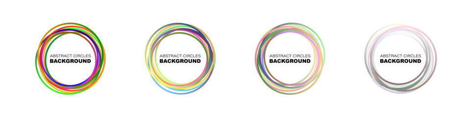 Obraz premium Abstract circles background frame set