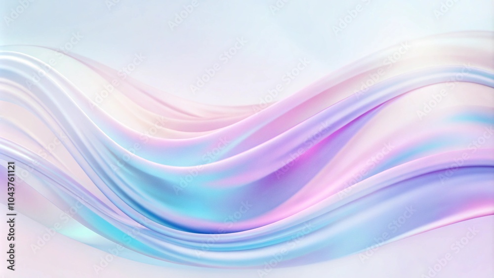 Leinwandbilder a stunning illustration featuring flowing curves and waves in vibrant white and turquoise hues, crea