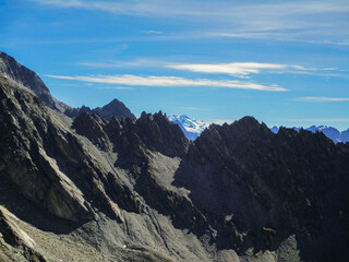 landscape climbing mont gele in aosta valley