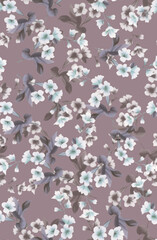 Classic Popular Flower Seamless background - For easy making seamless use it for filling any contours