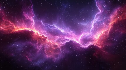 Obraz premium Captivating Abstract Cosmic Design featuring Purple Star Clusters: Perfect for Sci-Fi Projects and Digital Art Backgrounds