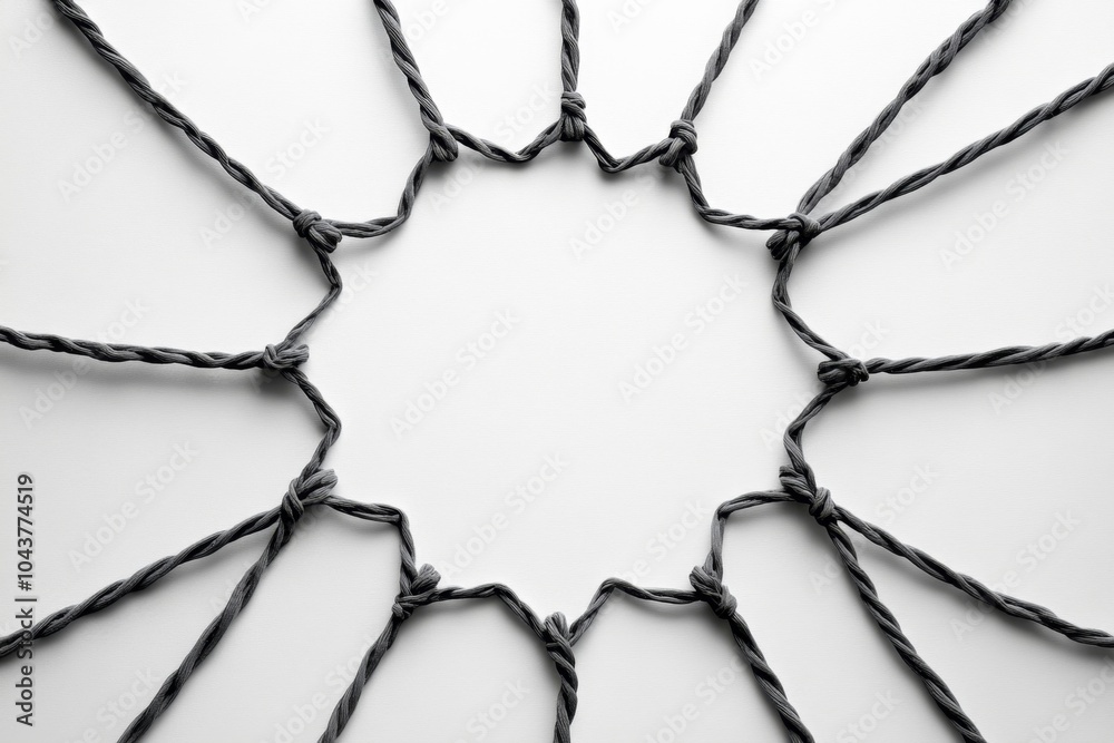 Poster Abstract minimalist representation of observation, with simple lines symbolizing the process of gathering knowledge through the senses