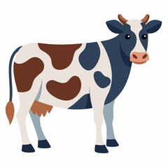cow cartoon isolated on white