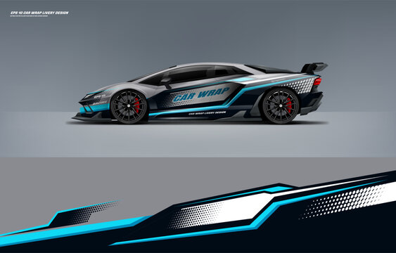 atventadorModern Racing super car and sport car wrap livery design vector eps 10 decal printable file fit ready print on super car and sport car