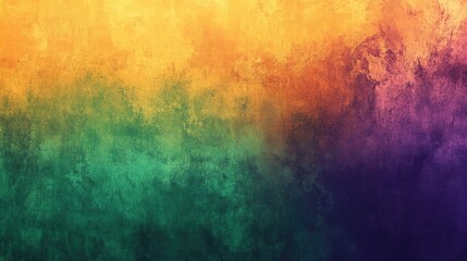Textured background featuring a gradient of green, orange, and purple hues, ideal for use in digital artwork, presentations, or website designs
