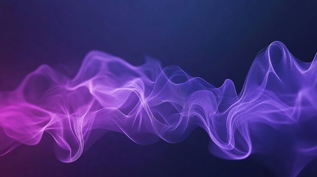Abstract Blurred Shape for Web3 Website Featuring Purple and Pistachio Colors Against a Dark Background