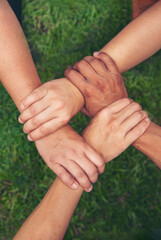 Vertical Partners hands together teamwork group of business people meeting in firm company office. Vertical Horizon of Diversity Hands join empower partnership teams connection Mergers acquisitions