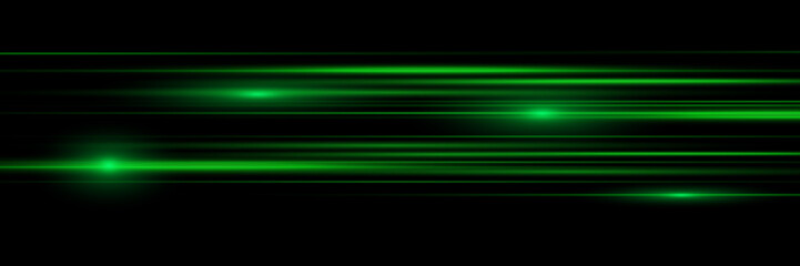 Light green motion, glowing neon lines