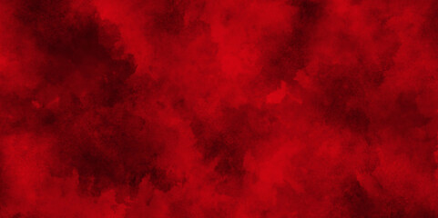 Fototapeta premium Watercolor red grunge background painting.Beautiful stylist modern red texture background with smoke.Colorful red textures for making flyer, poster, cover, banner and any design.Dark edge red grunge i