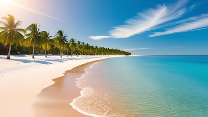 Scenic seacoast wallpaper of gentle waves on a serene beach