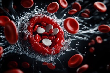 Human platelets under phase-contrast microscopy, showing their subtle textures and movements in a live blood sample