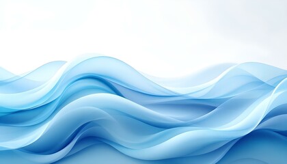Obraz premium Abstract background wave lines pattern flowing dynamic gradient smooth blue color isolated on white background. Modern abstract glowing wave flowing dynamic soft blue isolated on white background