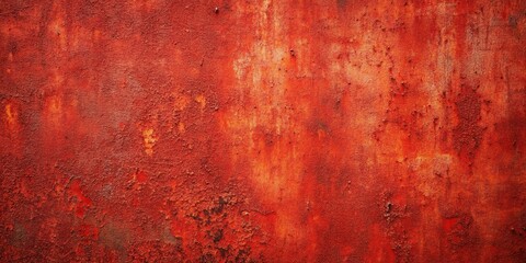 Rusty metal red texture on red cement concrete background