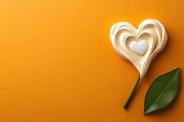 Minimalist thank-you card design, with soft lines and a small heart, conveying gratitude for caregivers