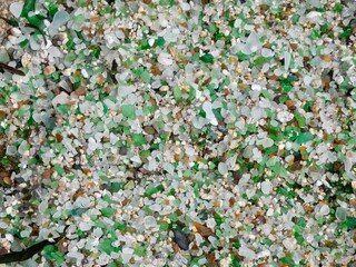 La playa de los cristales de Laxe, en A Coruña,Galicia