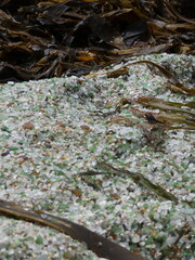 La playa de los cristales de Laxe, en A Coruña,Galicia