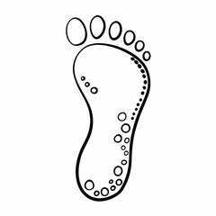Minimalist Black and White Footprint with Geometric Patterns