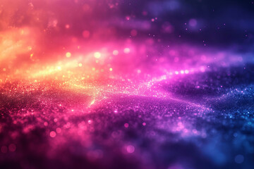 Obraz premium pink and purple gradient background with glowing particles
