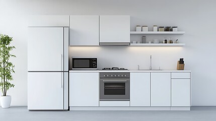 Fototapeta premium Modern Black Coffee Machine in a Stylish Kitchen with Cup - Sleek Home Appliance Closeup