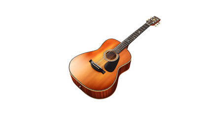 Fototapeta premium acoustic guitar isolated on white background