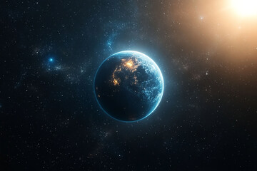 Universe galaxy background, space stars wallpaper art