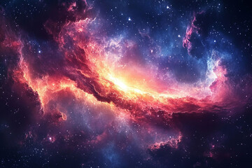 Obraz premium Universe galaxy background, space stars wallpaper art