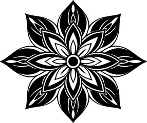 black and white flower