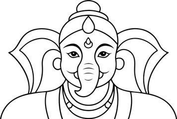 outlined smiling man