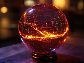 Astrological Globe with Luminous Stars