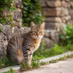cute cat in the garden