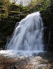 Nuzhetiye Waterfall in Kocaeli, Turkey.
