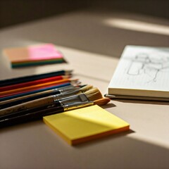 Fototapeta premium notebook and pen