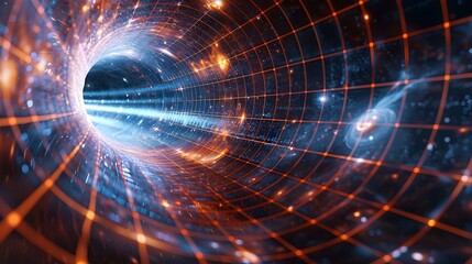 Obraz premium Captivating Swirling Vortex of Luminous Energy in the Cosmic Dimension