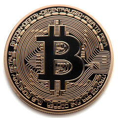 Bitcoin is a digital decentralized peer to peer coin, symbolized by a distinctive logo and emblem. It is a revolutionary currency in the world of money