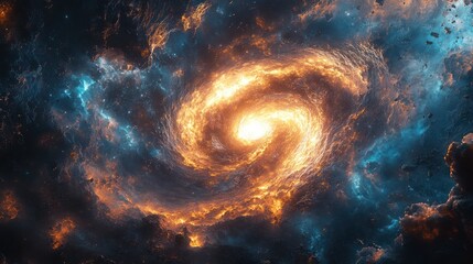 Exploration of black hole and event horizon in space. A haunting image of a black hole’s event horizon, Mysterious black hole in deep space.