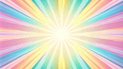 Fototapeta premium Pop art background featuring extreme close-up details with soft pastel colors