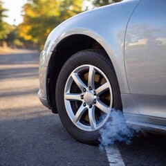 car tire in the road