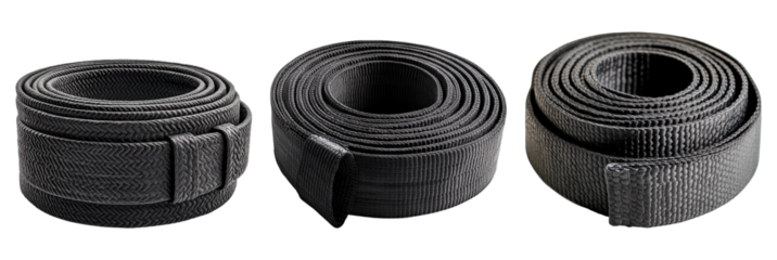 Black Belts Isolated with Transparent Background