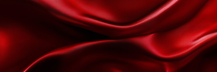 Obraz premium red silk fabric background, satin backdrop banner