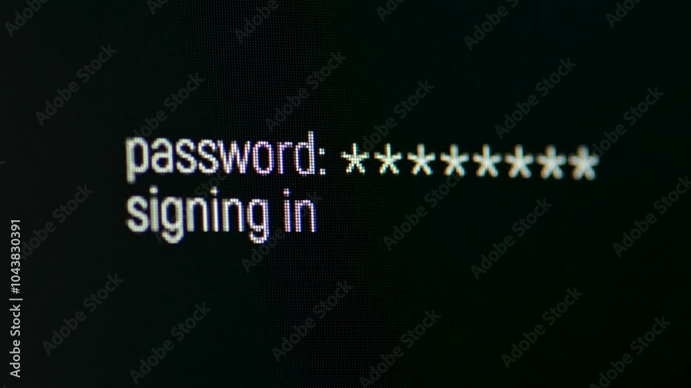 Aufkleber Computer screen with entering password to some closed system, access denied. Having no access to the information, problems with logging in