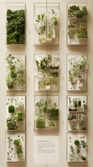 Plants on Book Page, Encyclopedia, Abstract Image, Texture, Pattern Background, Wallpaper, Cover and Screen of Smartphone, PC, Laptop, 9:16 and 16:9 Format