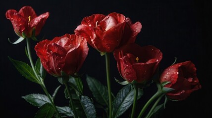 Flower, Petals, Red, Yellow, White, Roses, Plants, Pollen, Green