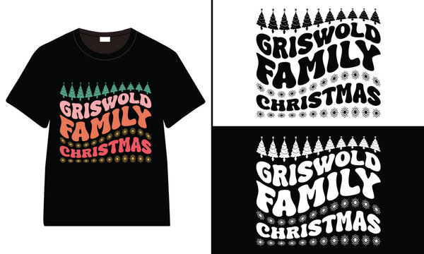 Griswold Family Christmas T-shirt design, Christmas day typography t-shirt design, Christmas typography vector t-shirt design