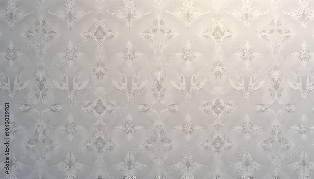 Wall mural seamless geometric texture with intricate patterns on a smooth matte surface under soft diffused lig