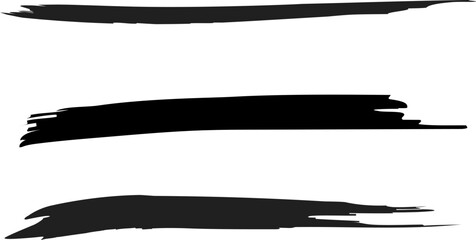 Brush strokes vector. Paintbrush collection. Grunge design elements. 