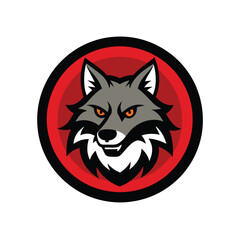 wolf mascot logo in a bold vector design