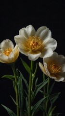 Fototapeta premium Flower, Petals, Red, Yellow, White, Roses, Plants, Pollen, Green