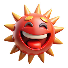 cheerful, 3D, sun, beams, happiness, summer, vibes, isolated, transparent, background, vibrant, bright, warm, joyful, illustration, playful, sunny, character, smiling, rays, cartoonish, design
